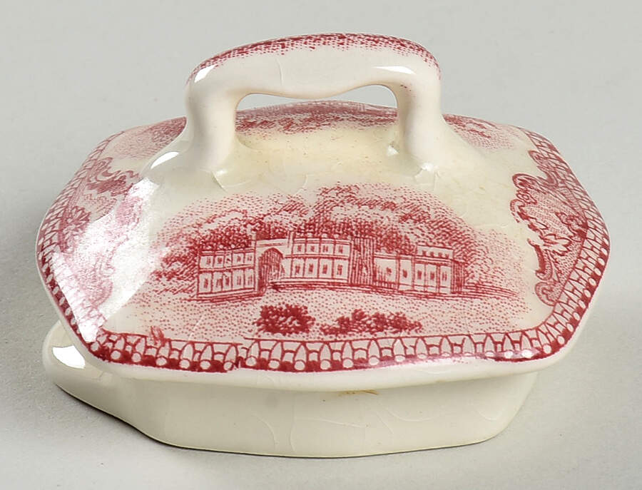 Old Britain Castles Pink (No Crown Made England) Lid for Mini Coffee Pot by Johnson Brothers-1