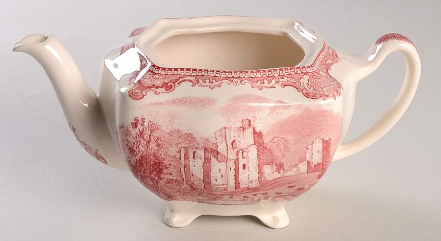 Old Britain Castles Pink (No Crown Made England) Mini Teapot No Lid by Johnson Brothers-1