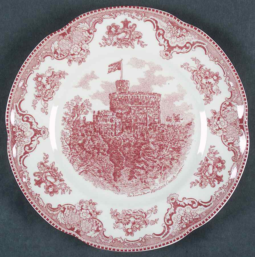 Old Britain Castles Pink (No Crown Made England) Salad Plate by Johnson Brothers-1