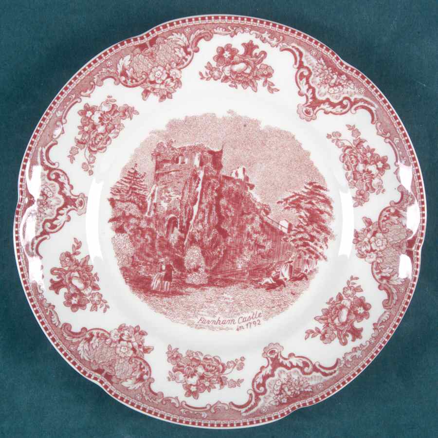 Old Britain Castles Pink (No Crown Made England) Salad Plate by Johnson Brothers-1