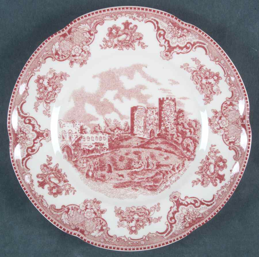 Old Britain Castles Pink (No Crown Made England) Salad Plate by Johnson Brothers-1