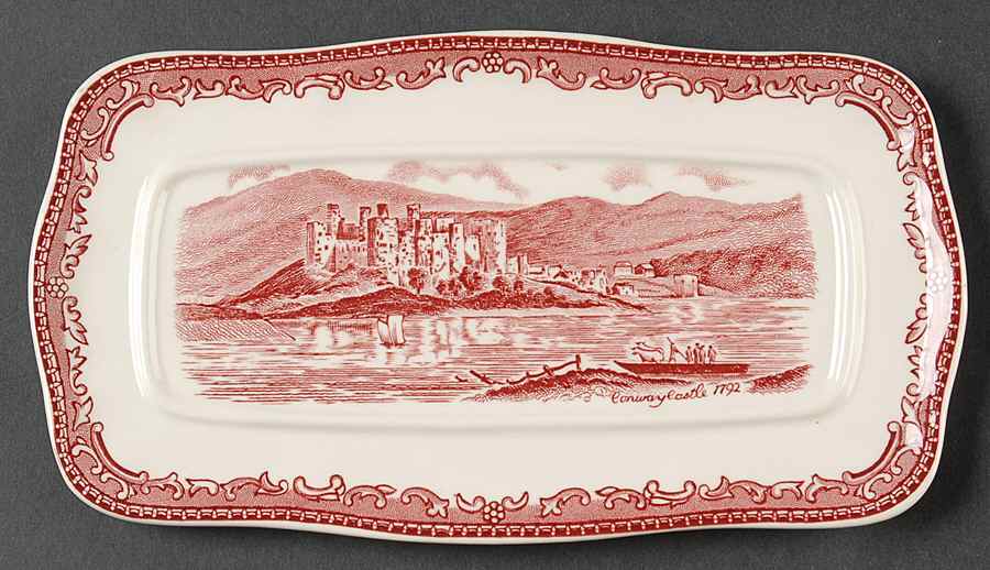 Old Britain Castles Pink (No Crown Made England) 1/4 Lb Butter No Lid by Johnson Brothers-1