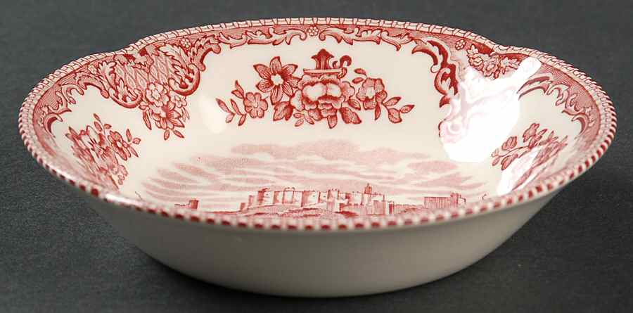 Old Britain Castles Pink (No Crown Made England) Fruit/Dessert (Sauce) Bowl by Johnson Brothers-1