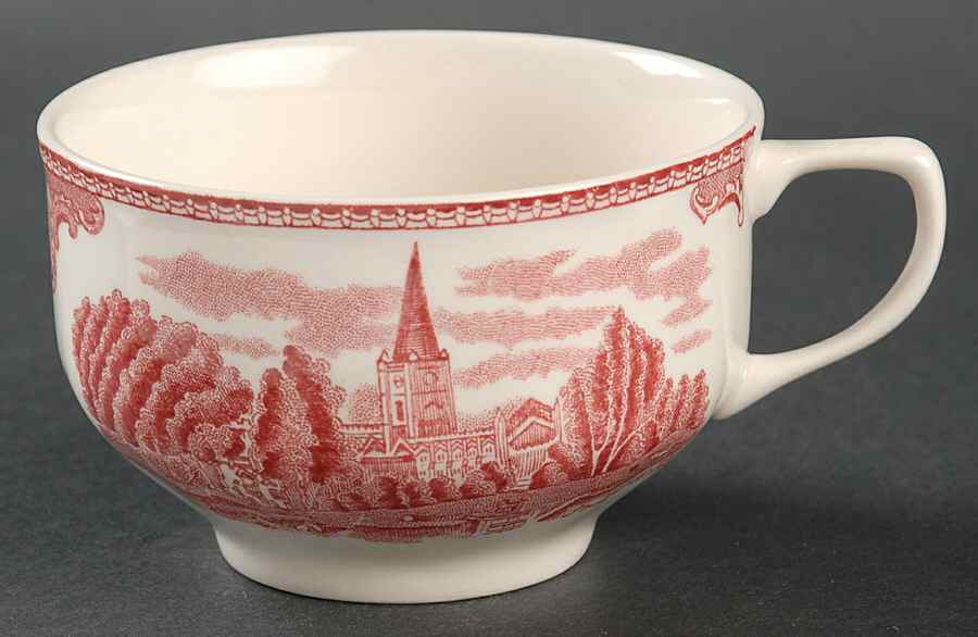 Old Britain Castles Pink (No Crown Made England) Footed Cup by Johnson Brothers-1