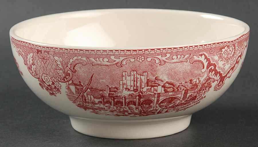 Old Britain Castles Pink (No Crown Made England) Oatmeal Bowl by Johnson Brothers-1