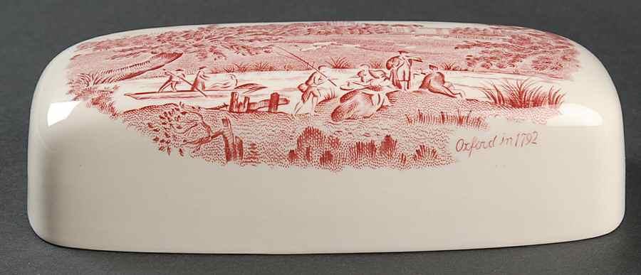 Old Britain Castles Pink (No Crown Made England) Lid for 1/4 Lb Butter by Johnson Brothers-1