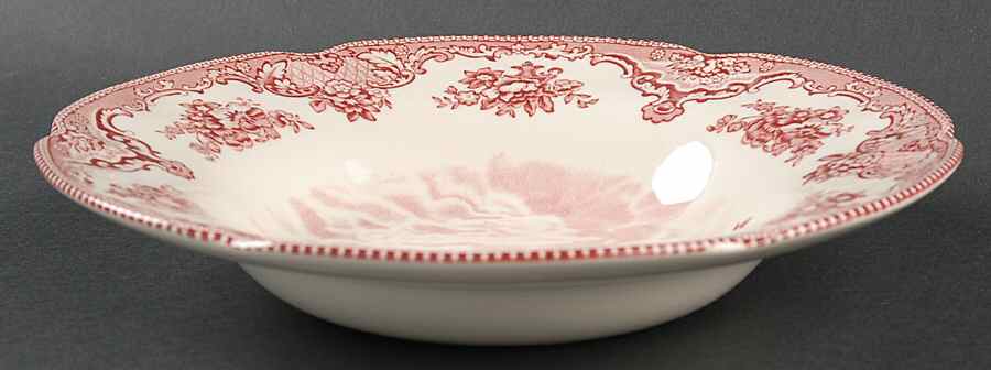 Old Britain Castles Pink (No Crown Made England) Large Rim Soup Bowl by Johnson Brothers-1