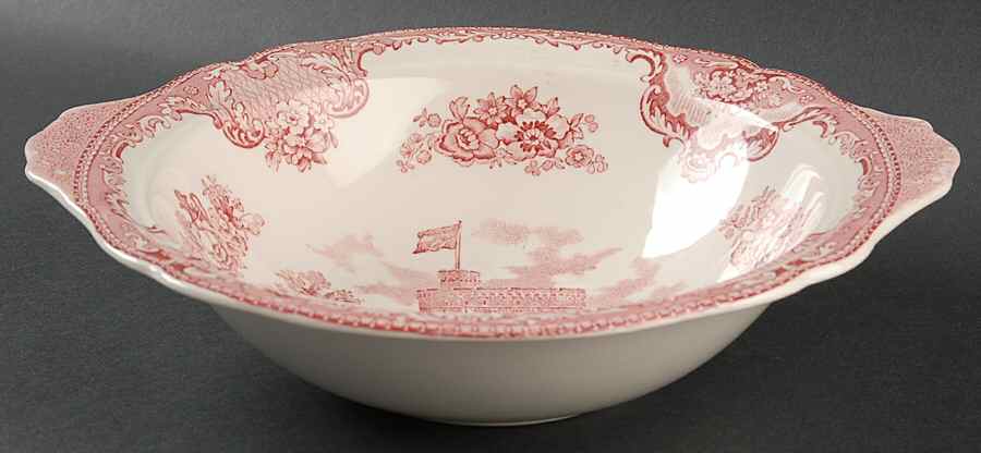 Old Britain Castles Pink (No Crown Made England) Round Vegetable No Lid by Johnson Brothers-1