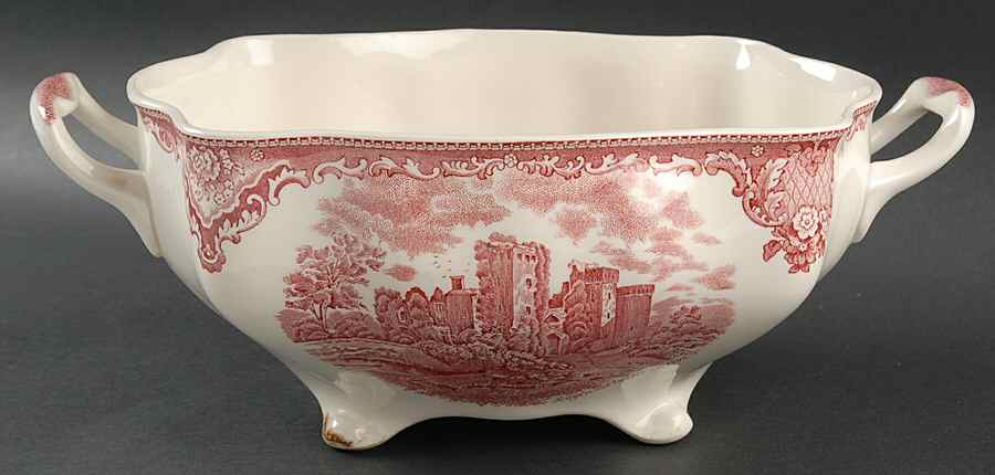 Old Britain Castles Pink (No Crown Made England) Rectangular Tureen No Lid by Johnson Brothers-1