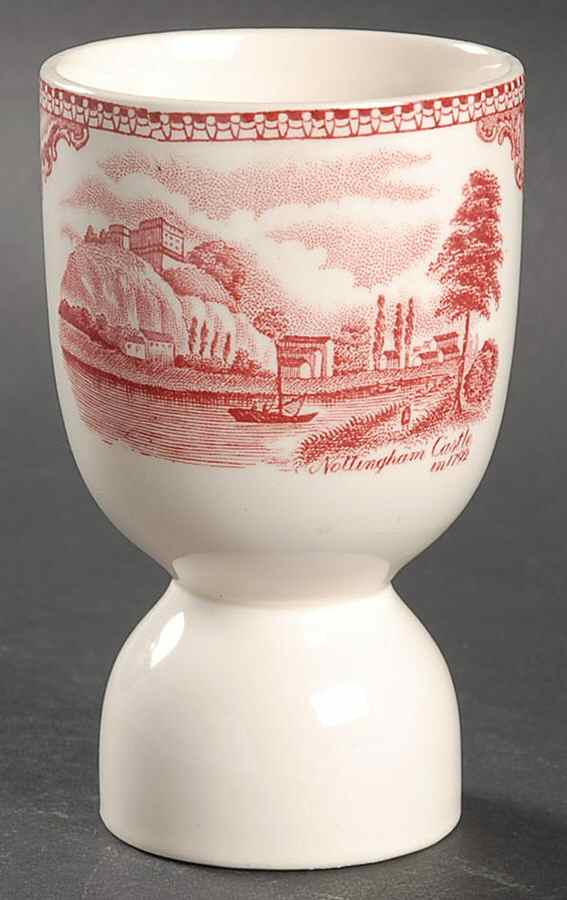 Old Britain Castles Pink (No Crown Made England) Double Egg Cup by Johnson Brothers-1