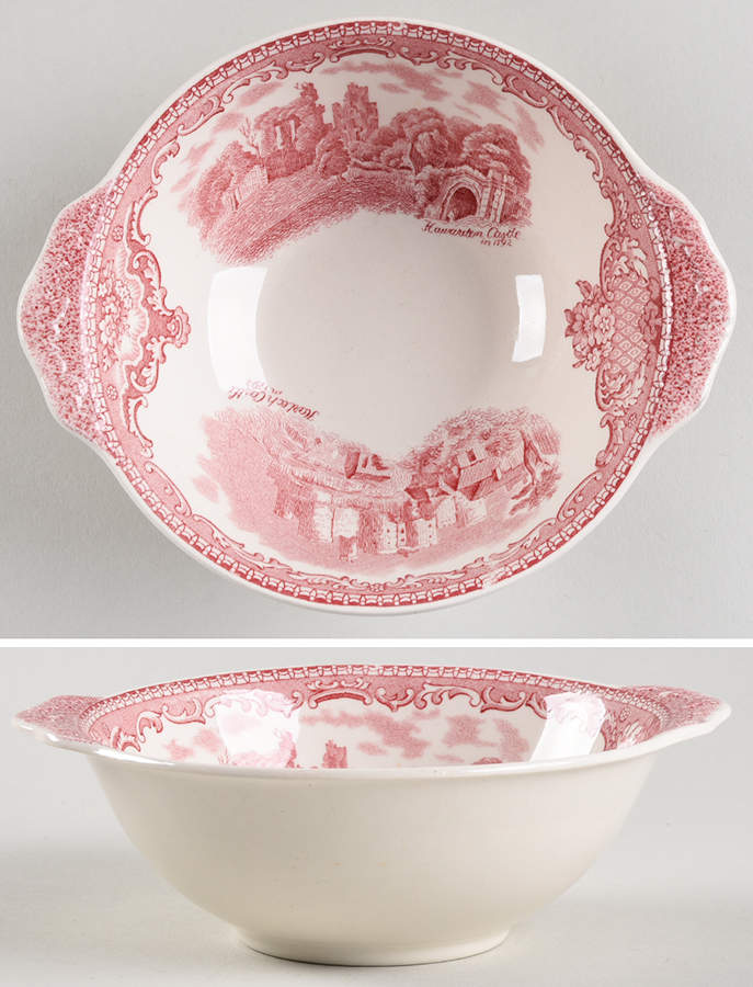 Old Britain Castles Pink (Crown Made In England) Lugged Fruit/Dessert (Sauce) Bowl by Johnson Brothers-1