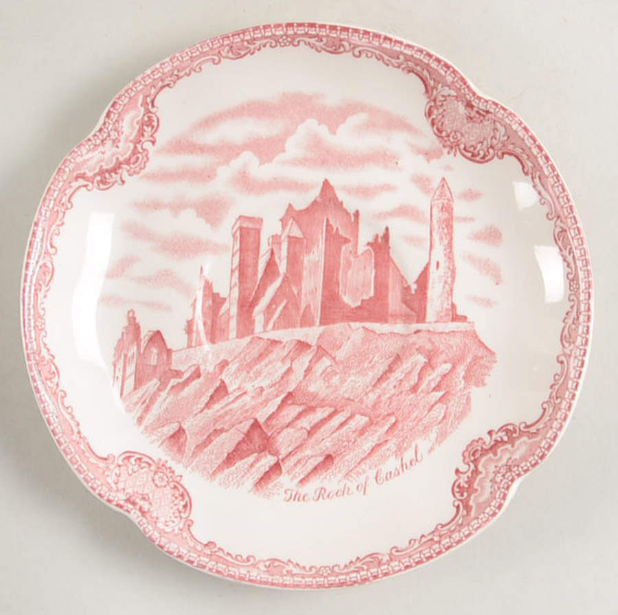 Old Britain Castles Pink (Crown Made In England) Saucer for Oversized Cup by Johnson Brothers-1