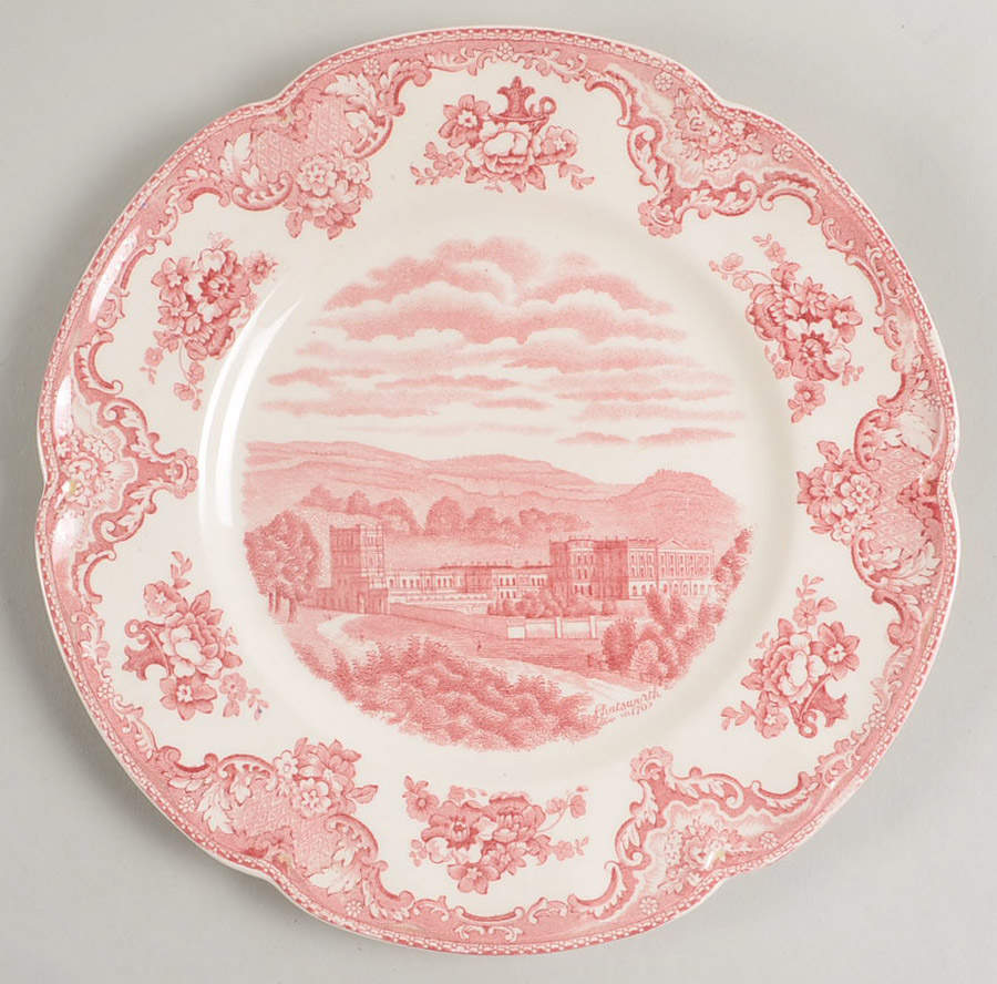 Old Britain Castles Pink (Crown Made In England) Salad Plate by Johnson Brothers-1