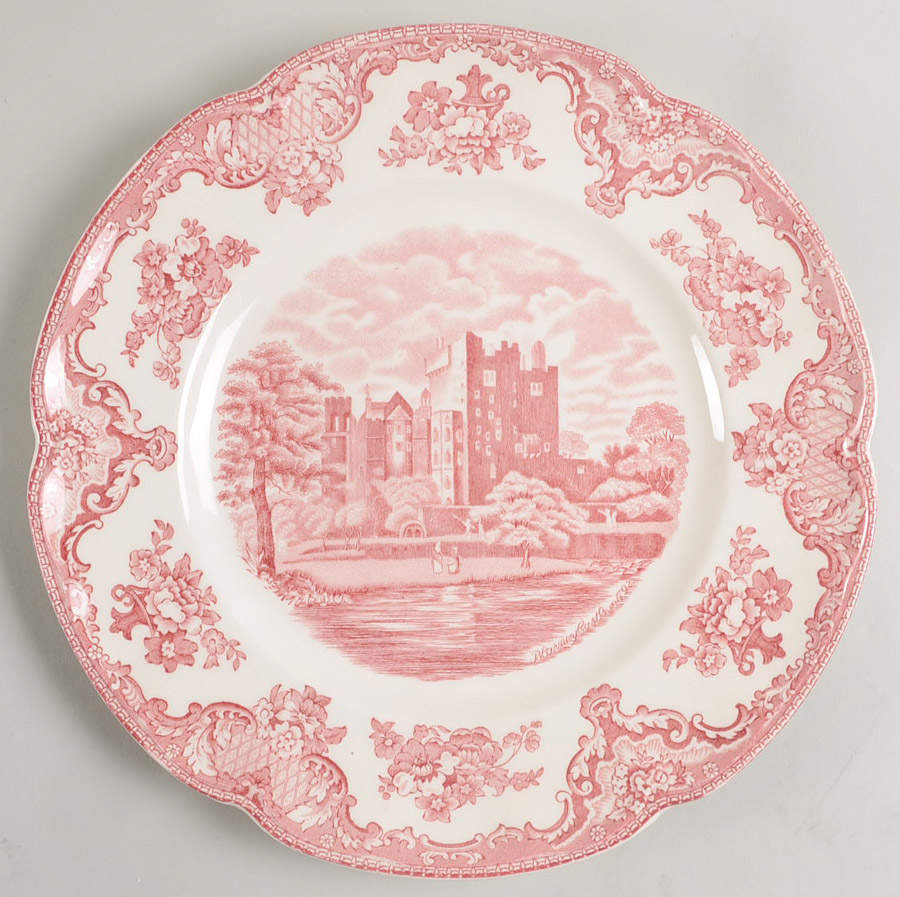 Old Britain Castles Pink (Crown Made In England) Dinner Plate by Johnson Brothers-1