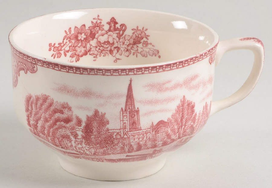 Old Britain Castles Pink (Crown Made In England) Footed Cup by Johnson Brothers-1