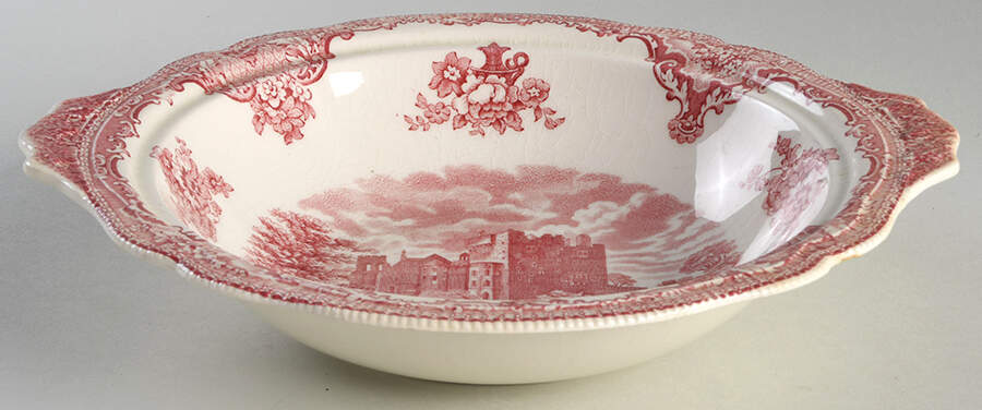 Old Britain Castles Pink (Crown Made In England) Round Vegetable No Lid by Johnson Brothers-1