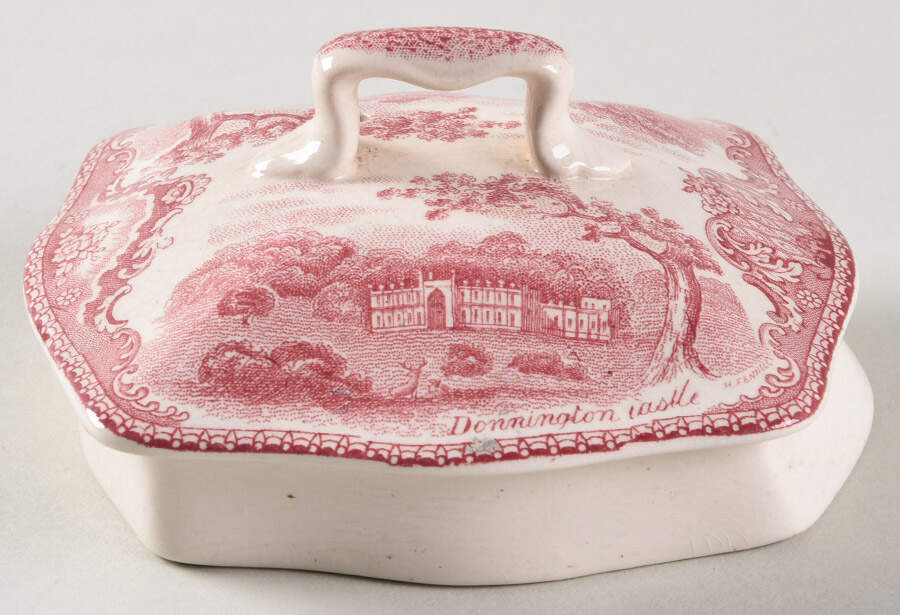 Old Britain Castles Pink (Crown Made In England) Lid for Teapot by Johnson Brothers-1