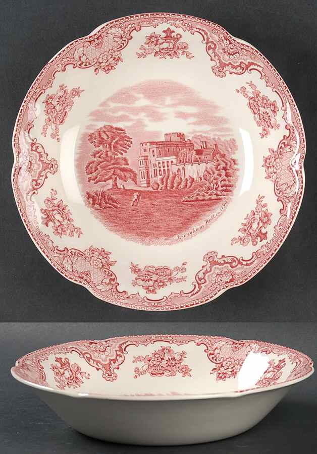 Old Britain Castles Pink (Crown Made In England) Coupe Soup Bowl by Johnson Brothers-1