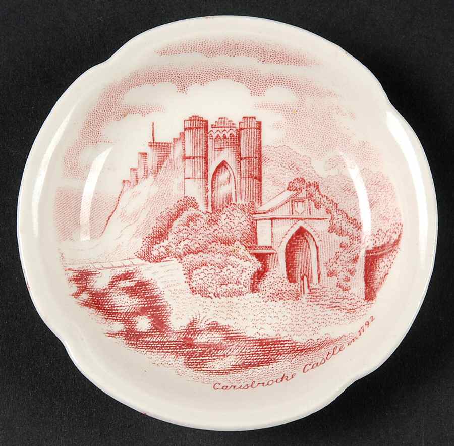Old Britain Castles Pink (Crown Made In England) Butter Pat by Johnson Brothers-1