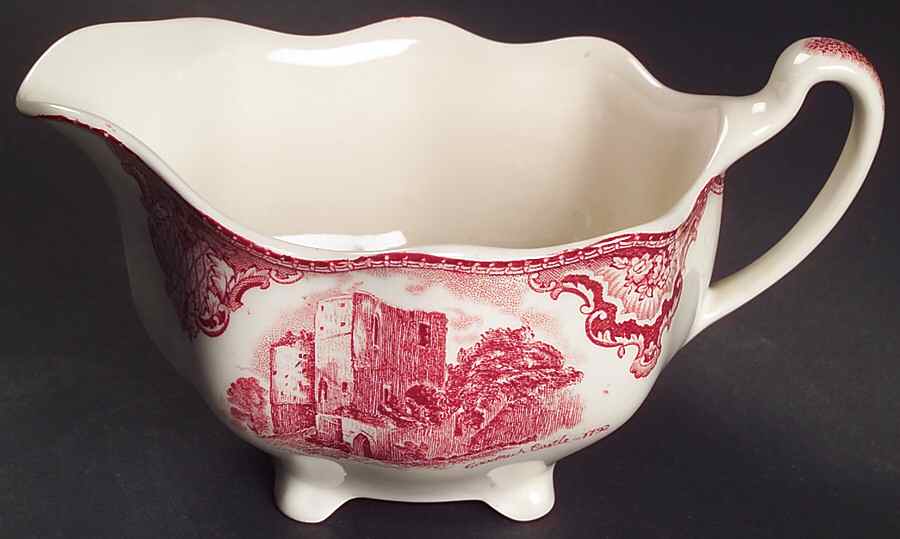 Old Britain Castles Pink (Crown Made In England) Creamer by Johnson Brothers-1