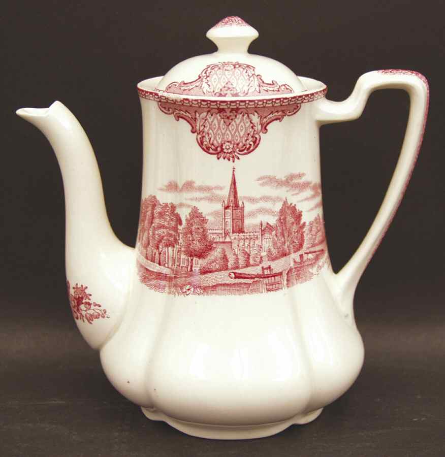 Old Britain Castles Pink (Crown Made In England) Mini Coffee Pot & Lid by Johnson Brothers-1