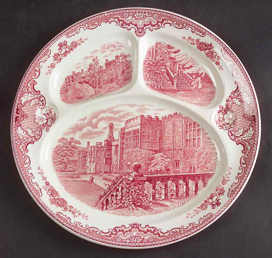 Old Britain Castles Pink (Crown Made In England) Grill Plate by Johnson Brothers-1
