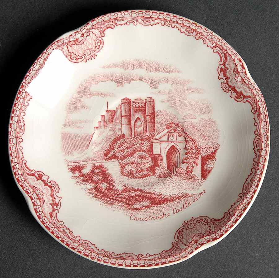 Old Britain Castles Pink (Crown Made In England) Saucer for Demitasse Cup by Johnson Brothers-1