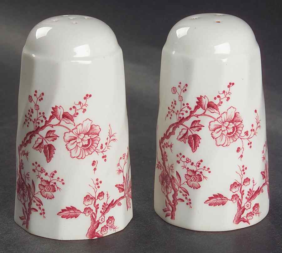 Old Bradbury Pink Salt & Pepper Set by Johnson Brothers-1