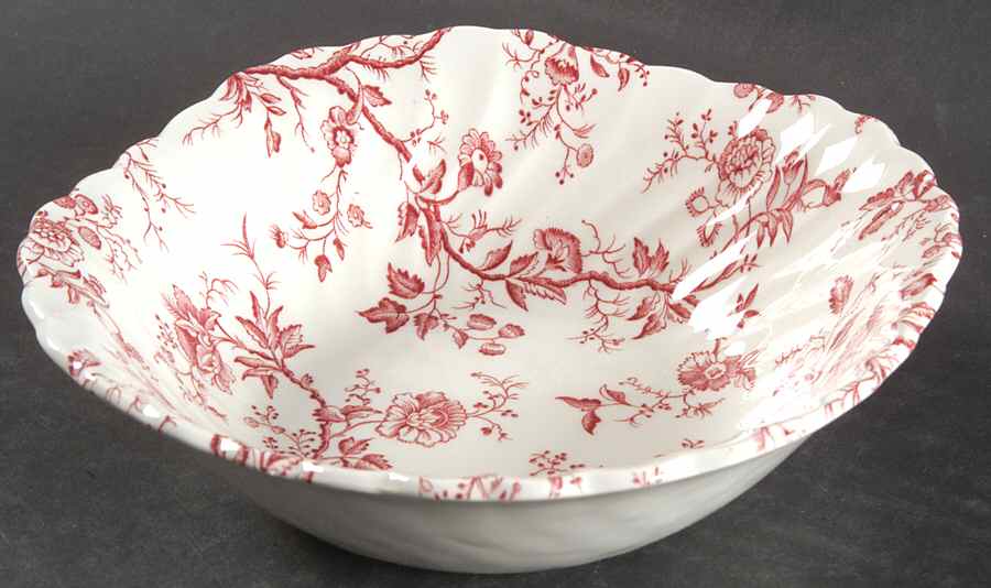 Old Bradbury Pink Square Cereal Bowl by Johnson Brothers-1