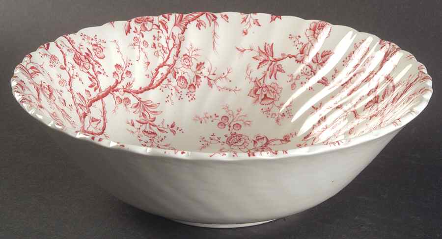 Old Bradbury Pink 8" Round Vegetable Bowl by Johnson Brothers-1