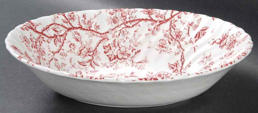 Old Bradbury Pink 9" Oval Vegetable Bowl by Johnson Brothers-1