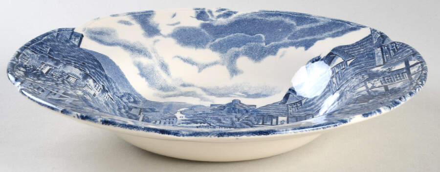 Olde English Countryside Blue Large Rim Soup Bowl by Johnson Brothers-1
