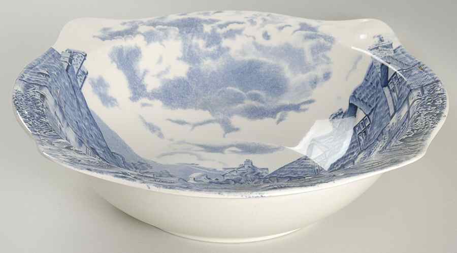 Olde English Countryside Blue 9" Round Vegetable Bowl by Johnson Brothers-1