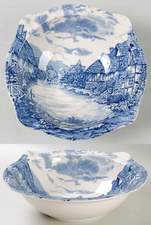 Olde English Countryside Blue 8" Round Vegetable Bowl by Johnson Brothers-1