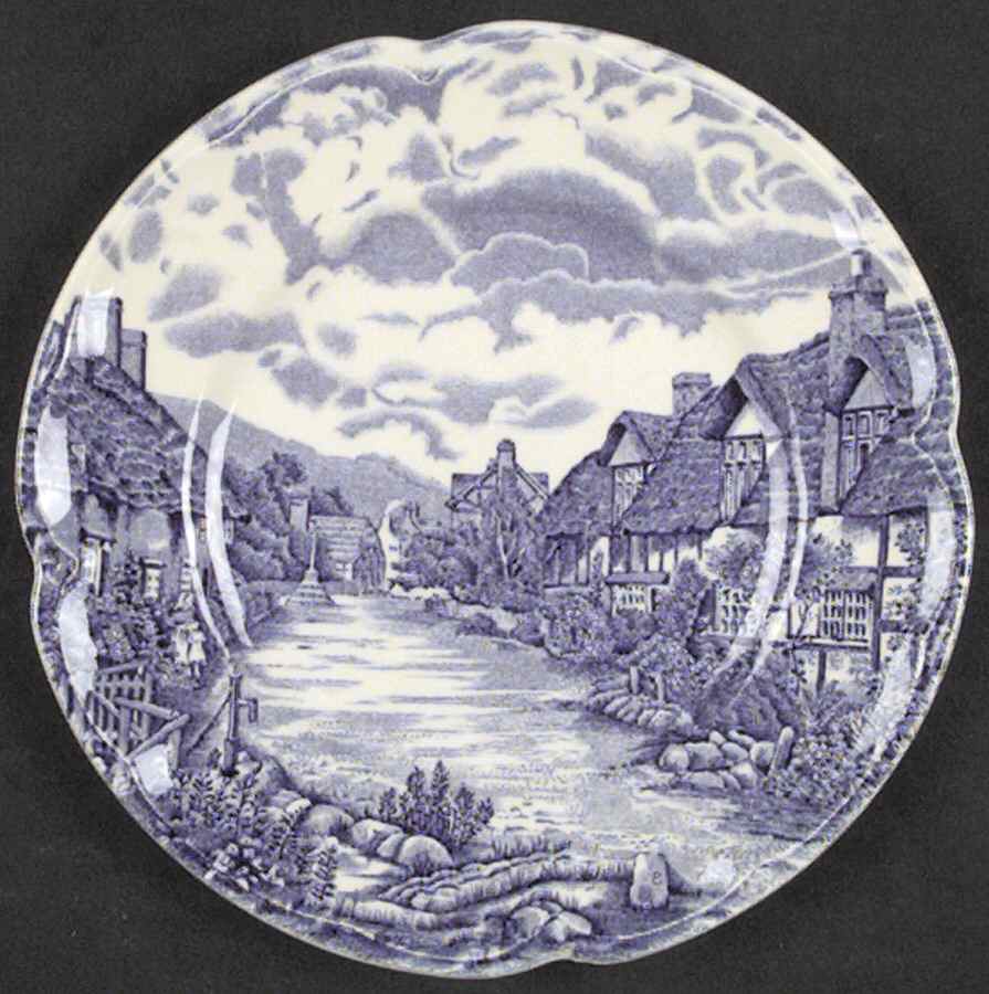 Olde English Countryside Blue Bread & Butter Plate by Johnson Brothers-1