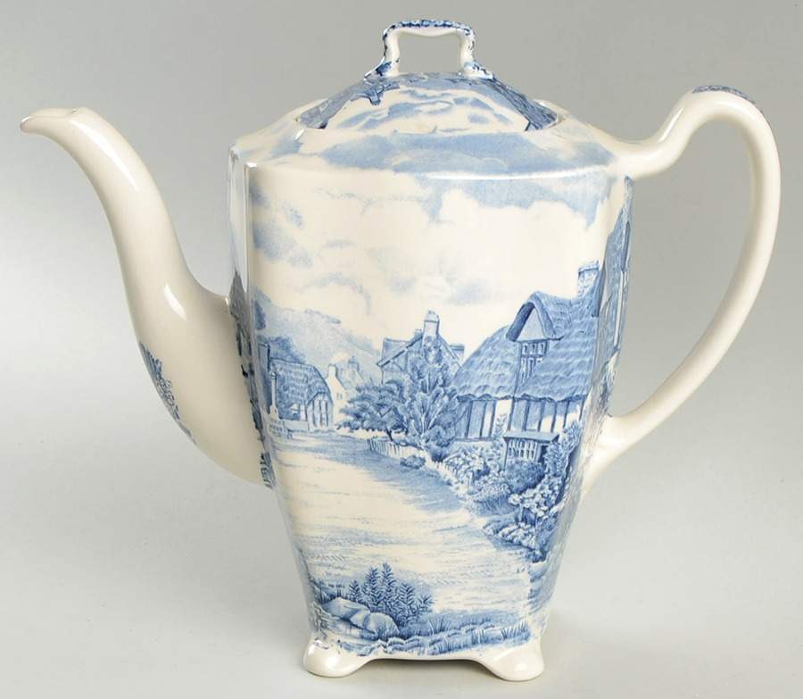 Olde English Countryside Blue Mini Coffee Pot & Lid by Johnson Brothers-1