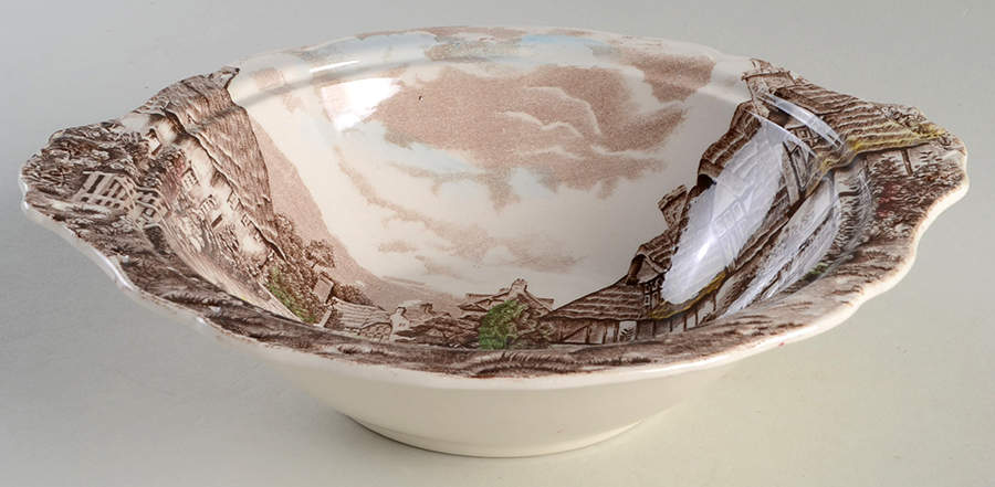 Olde English Countryside Brown Multicolor Round Vegetable No Lid by Johnson Brothers-1