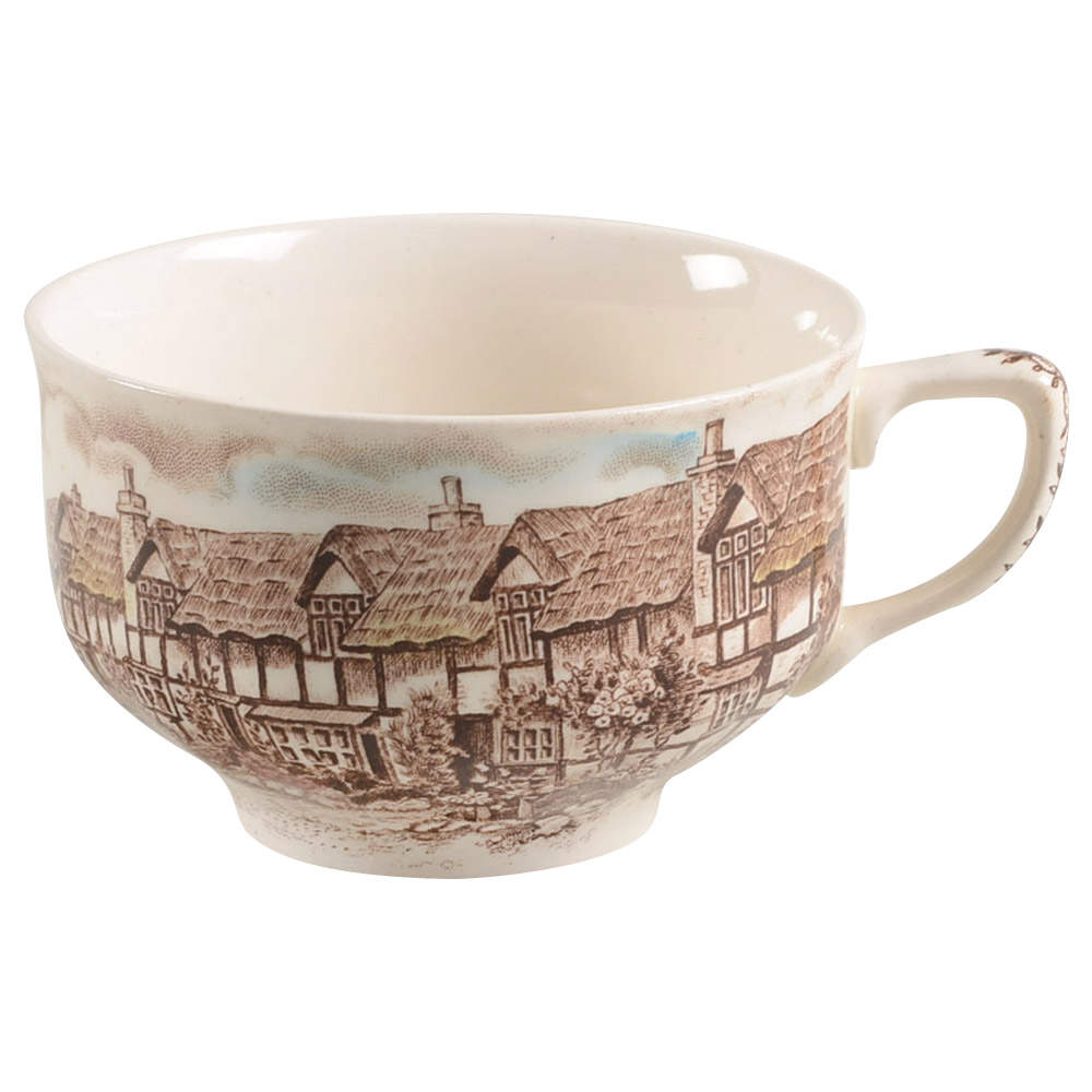 Olde English Countryside Brown Multicolor Flat Cup by Johnson Brothers-1