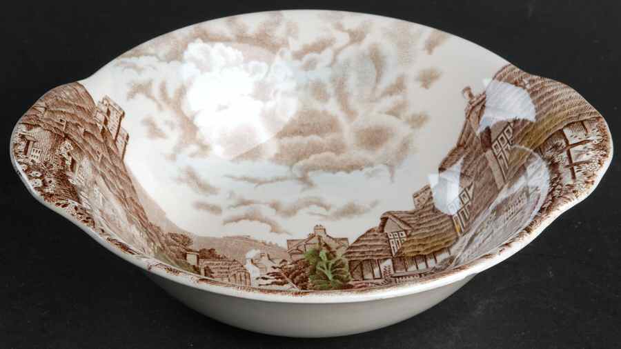 Olde English Countryside Brown Multicolor Lugged Cereal Bowl by Johnson Brothers-1
