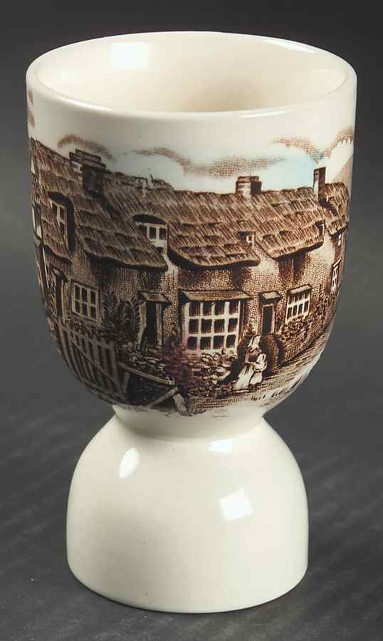 Olde English Countryside Brown Multicolor Double Egg Cup by Johnson Brothers-1