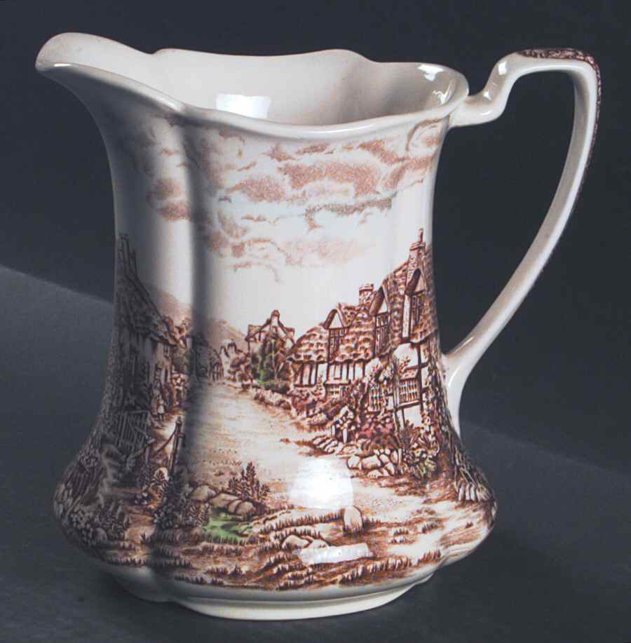 Olde English Countryside Brown Multicolor 48 Oz Pitcher by Johnson Brothers-1