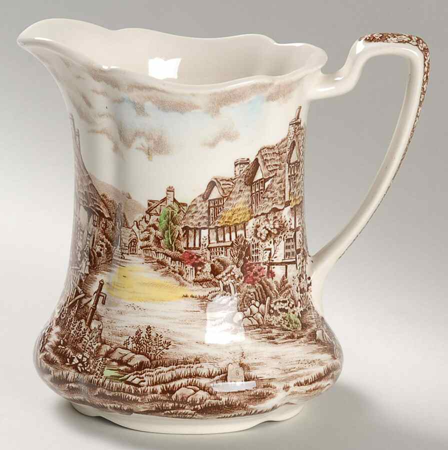 Olde English Countryside Brown Multicolor 24 Oz Pitcher by Johnson Brothers-1