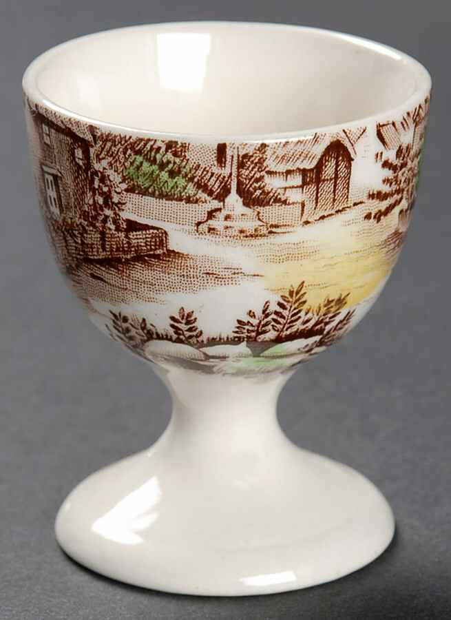 Olde English Countryside Brown Multicolor Single Egg Cup by Johnson Brothers-1