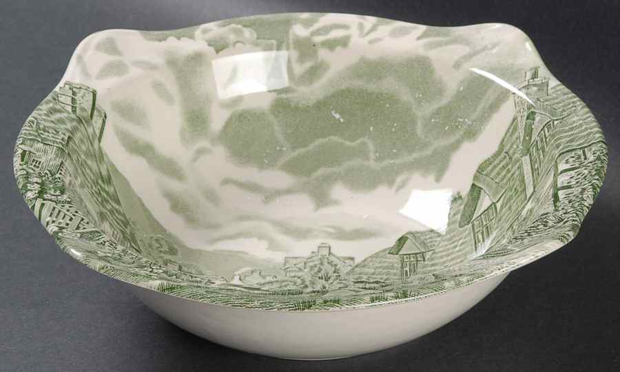Olde English Countryside Green 8" Round Vegetable Bowl by Johnson Brothers-1