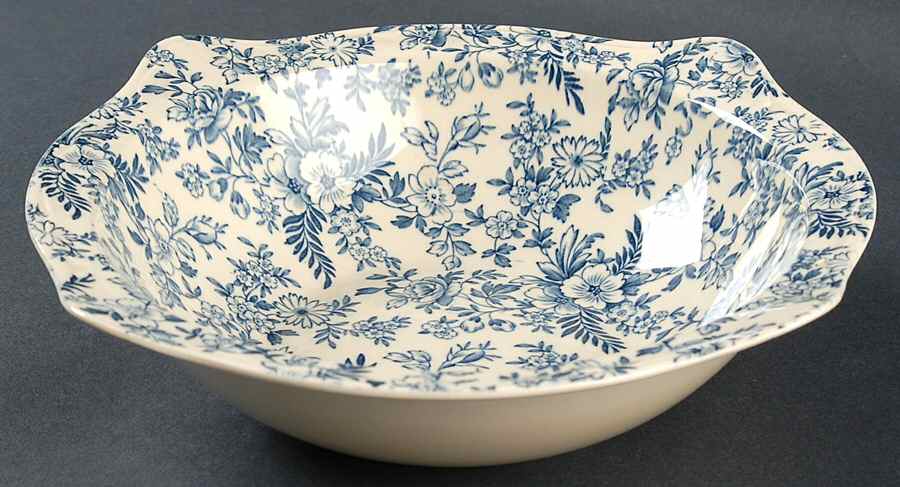 Old English Chintz Blue 8" Round Vegetable Bowl by Johnson Brothers-1