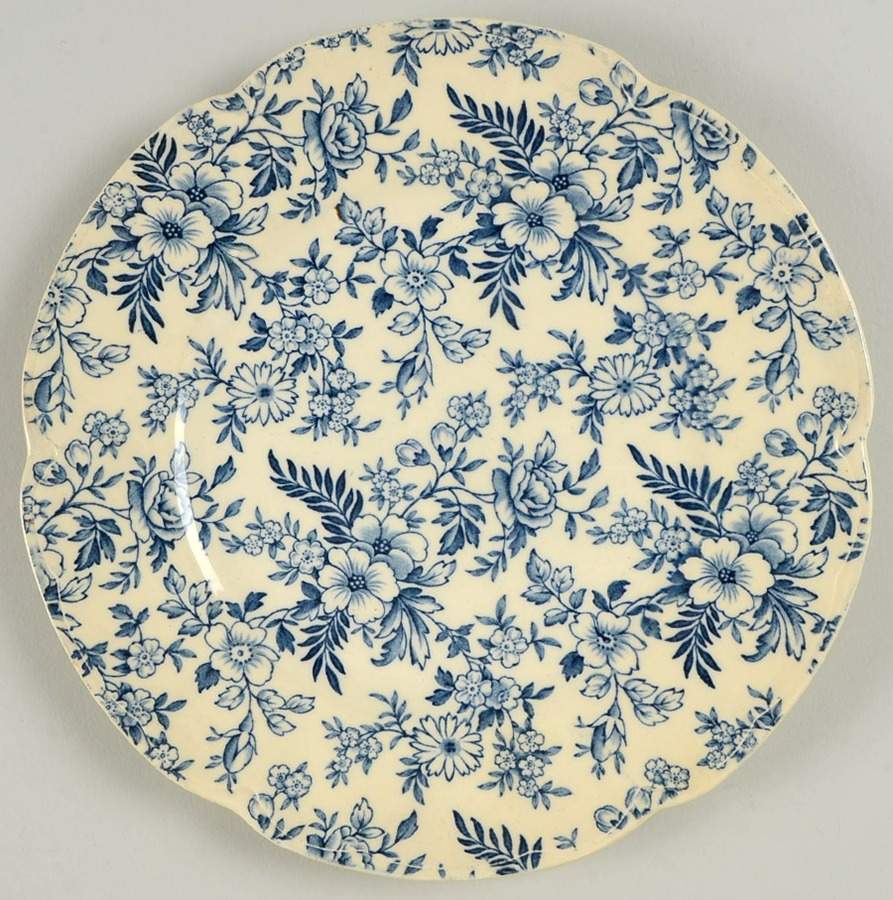 Old English Chintz Blue Salad Plate by Johnson Brothers-1