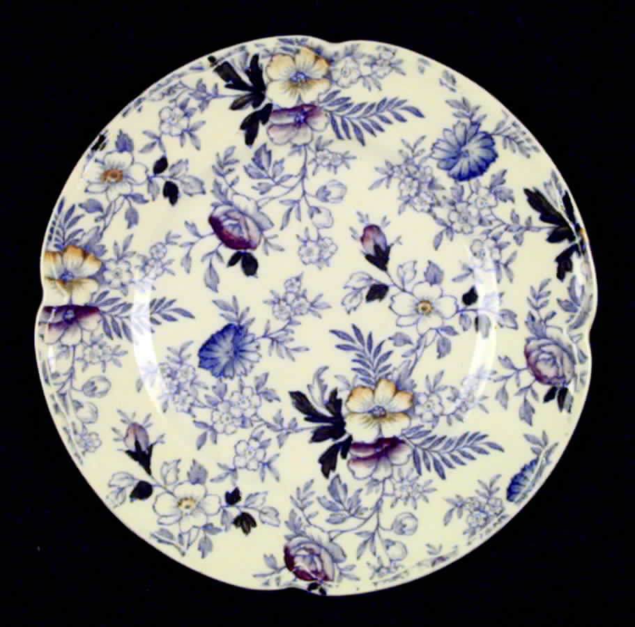 Old English Chintz Blue Multicolor (Sovereign) Bread & Butter Plate by Johnson Brothers-1