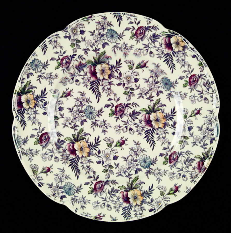 Old English Chintz Lavender Multicolor (Sovereign) Dinner Plate by Johnson Brothers-1
