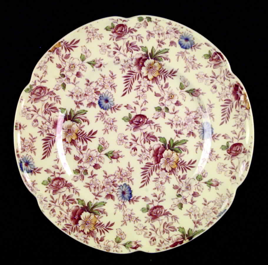 Old English Chintz Pink Multicolor Dinner Plate by Johnson Brothers-1