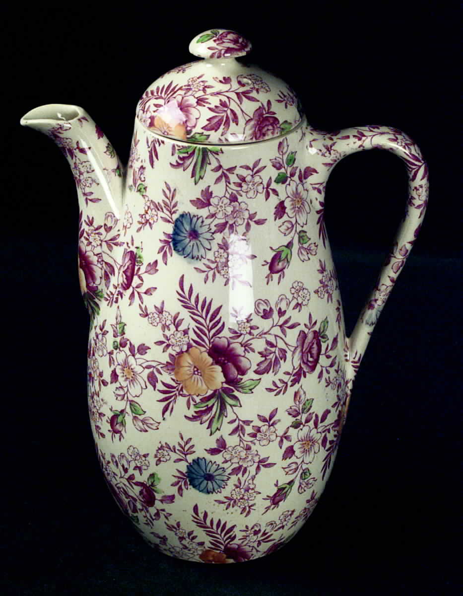 Old English Chintz Pink Multicolor Coffee Pot & Lid by Johnson Brothers-1